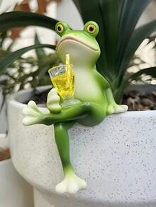 1pc Frog Resin Ornaments Outdoor Courtyard Garden Lawn Ornaments Home Decor Animal Crafts Ornaments - Multicolor - View 8