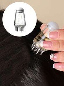1pc Clear Oil Comb, Multi-Functional Scalp Massager, Suitable For Serum, Nutrition Liquid, Conditioner, Essential Oil, Accurately Deliver Liquid Or Oil To Hair Roots. ,Hair Styling Tools