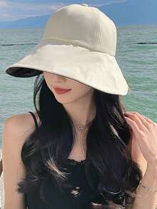 1 Pc Customized Letter Polyester Beach/Wedding/Party/School Summer Hat - Multicolor - View 8