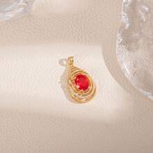 2pcs Luxury Copper Inlaid Zirconia Crystal Hollow Water Drop Pendant, DIY Jewelry Accessories, Materials For Bracelet, Necklace, Earrings, Key Chain