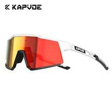 Gafas deportivas KAPVOE, gafas de ciclismo de carretera para exteriores para hombres y mujeres, gafas de bicicleta de montaña para pesca, correr, senderismo, golf, camping, accesorios de viaje - Blanco y Negro - Ver 13