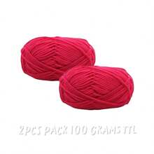2Pcs 5-Ply Cotton Yarn Suitable For DIY Knitting Bags, Scarves, Hats, Sweaters, Home Textiles, Weight 100g