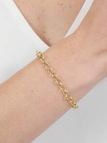 Choker Necklace And Bracelet Kit With Venetian Cord In 925 Silver Durability Of Up To 3 Months - 金色 - 查看 9