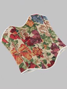 1 件莫奈花园花卉紧身胸衣上衣，复古提花复古塑身衣上衣，紧身胸衣短款上衣，适合正式场合，适合搭配 - 彩色 - 查看 8