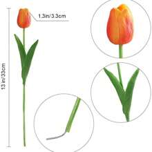 3pcs Artificial Tulip Flowers Decor, Home Decoration Lifelike Fake Flowers For Living Room And Bedroom