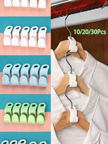 10/20/50 piezas Mini perchas para almacenamiento de guardería, diseñadas para ganchos de armario para maximizar el espacio, de doble uso como accesorios de decoración de habitación, ideales para guardar ropa de bebé, baberos, paños de eructo y diademas