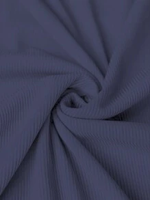 Mature Casual Men's Fashion Ribbed Texture Slim-Fit Stretch Undershirt