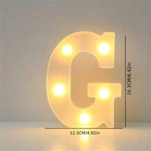 1PC 16cm LED Letter Light, Luminous Letter And Number Night Light, Suitable For Home, Bar, Wedding, Birthday Party Decoration