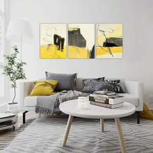 1/3 件春叶墙艺术海报，现代风格墙艺术，水彩春蕨墙艺术，“春叶”植物装饰画，家居装饰，帆布艺术品墙画礼物，卧室、办公室、客厅、墙面装饰，家庭和宿舍装饰，无框/带框 - 彩色 - 查看 2