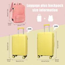 2 Pieces Spinner Carry-On Luggage Set With TSA-Approved Locks – Hard Shell Suitcase With Multi-Functional Backpack (Airline Compliant