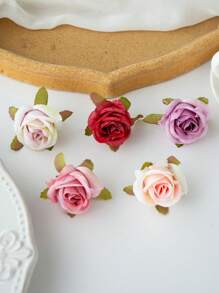 5/10PCS Artificial Flowers Silk Rose Head, Fake Plants For Spring Autumn Wedding Vase For Home Dining Room Bedroom Decorations, Mother's Day, Valentine's Day Festival Birthday Party Accessories, Outdoor Garden Decorations