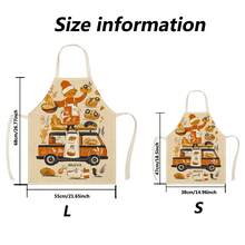 1pc Nail - Art & Heart - Felt Fashion Apron 3D Pattern Linen Apron For Home Cooking, Kitchen Wear, And Cooking Enthusiasts