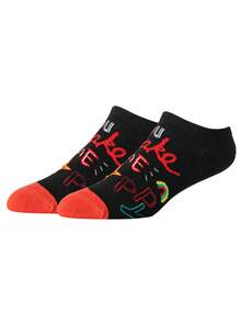 1Pair Of Men's Anti Odor & Sweat Absorption Low Cut Socks, Comfy & Breathable Socks, For Daily & Outdoor Wearing, All Seasons Wearing - Multicolor - View 1