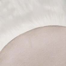 1件装蓬松圆形地毯，毛绒地毯，装饰地毯，长绒圆形地毯，白色、浅灰色、浅粉色、浅蓝色、浅黄色、黑色、紫色、玫瑰红、白底灰边圆形地毯，温暖冬季装饰，浴室厨房装饰，圣诞装饰，厨房地毯 - 彩色 - 查看 11