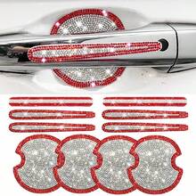 10 piezas Pegatinas de coche con brillantes rhinestones - Pegatinas para manijas de puertas de coche - Pegatinas para puertas de coche - Pegatinas decorativas para espejos retrovisores de coche - Pegatinas protectoras para cuencos de puertas de coche - Pegatinas antiarañazos y antichoques - diamantes de imitación brillantes - Ver 5