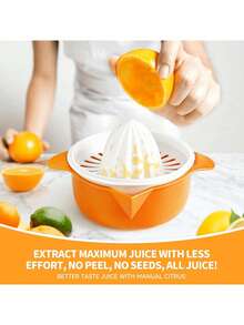 1 件装二合一手动榨汁器，便携式柠檬橙汁榨汁器，家用厨房工具 - 彩色 - 查看 12