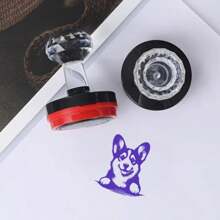 Timbre personnalisé de portrait rond d'animal de compagnie, timbre de logo, 4 cm, 6 options de couleurs (noir, bleu, rouge, vert, violet, marron), souvenir personnalisé, cadeau pour l'anniversaire, Thanksgiving, Noël, timbre amusant de portrait mignon d'animal de compagnie convenant pour les enveloppes et l'envoi postal