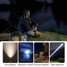 4/8 LED Ultra Brilhante Luz Solar Recarregável USB para Camping - Bateria Externa Portátil Lanterna, Bateria de Alta Capacidade, Porta Tipo-C, Adequado para Aventuras ao Ar Livre, Lanterna Recarregável, Luzes Solares Externas