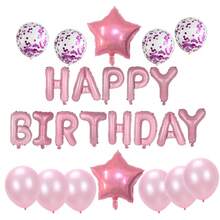 25pcs 16-Inch Birthday Letter & Star Balloons Set Party Decorations - Multicolor - View 14