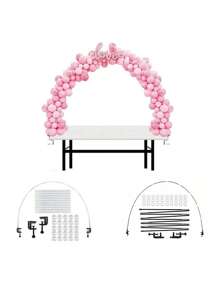 Ballonbogen Ständer, Tischstangenbasis mit Klemmen, verstellbarer Metallballonblumenbogenbasis, dekorierter Bogen für Party, Geburtstag, Hochzeit, Halloween, Weihnachten, Schwarz, verstellbarer Ballonbogen Ständer Set, neues wiederverwendbares Tischballonbogen Set mit Basis aus hochfester Glasfaserstrebe für DIY Party Hochzeit Geburtstag