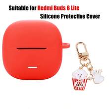 Compatible With Redmi Buds 6 Lite Earphones Soft Silicone Protective Case Cover - With Lanyard - View 6