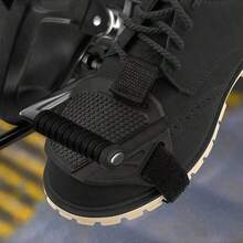 1/2 件摩托车变速鞋套垫，骑行变速杆垫，蜂窝防滑鞋面保护套 - 黑色 - 查看 9