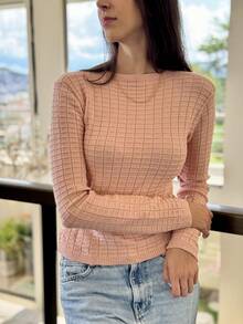 LONG SLEEVE MODAL KNITTED BLOUSE, COLD/WARM WINTER - 查看 2