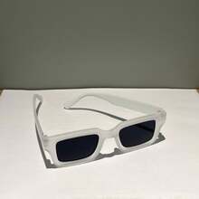 Acetate Square Sunglasses Men Vintage Retro Hipe Women Rectangular Various Colors UV - Transparente mate - Ver 1