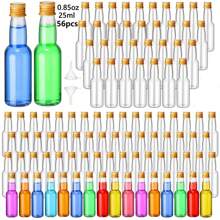48pcs 25ml 50ml Mini Liquor Bottles Set, Mini Empty Plastic Shot Bottles, Airtight Spirit Bottle With Caps Mini Wine Bottles, Bar Party Supplies Thanksgiving, Halloween, And Christmas Are Applicable Durable Multi-Use For Juice, Sauces, Coffee