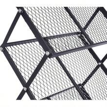 Tonchean Foldable Brochure Display Rack With Wheels 5 Layer Adjustable Magazine Rack Floor Metal Leaflet Literature Newspaper Display Stand Black For Exhibition Trade Show Office Hotel - Black - View 4