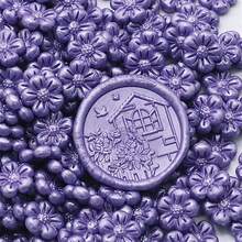 BAOFALI 100 PCS Colorful Aurora Wax Beads For Wax Seal Stamp/100 PCS Sakura Shape Sealing Wax Beads For Wax Seal Stamp