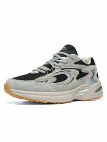 baasploa 1pc Of New Fashion Thick-Soled Lace-Up Mesh Non-Slip Lightweight Healthy Walking Men's Casual Outdoor Running Shoes