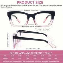3 Pay Women's Blue Light Blocking Reading Glasses Oprah Style Computer Reading Rim, Spring Hinges, 11 Degree Adjustable, Anti-Blue Light Lenses - Multicolor - View 2