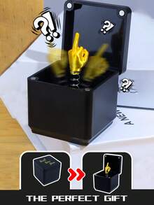 Surprise Gift Box, Perfect Prank Hand Pop Up Gift, Adult Gift With Box, Novelty Prank Middle Finger Hand Statue Christmas Novelty And Funny Gift, Spice Up Your Mother's, Father's, Wife's, Girlfriend's, Boyfriend's, Husband's, Or Friend's Birthday, Party, Or Casual Get-Together With This Charmingly Quirky Box. Surprise, Joy, Prank, Funny Gift, Mother's Day Graduation Gift - Multicolor - View 8