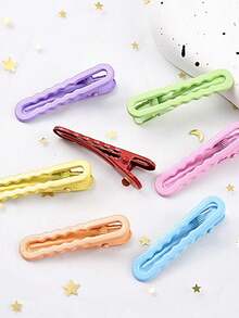 20pcs Simple Dopamine Color Basic Hair Clips, Oil Drop Style, Cute Accessory For Girls, Suitable For Everyday Wear - Multicolor - View 15
