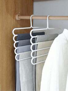 1pc/5pcs Multifunctional Hanger Pants Hanger Scarf Storage Hanger