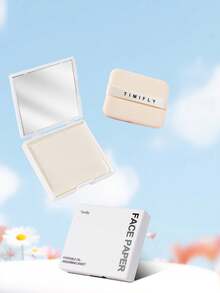 100片/盒 男女通用吸油纸，控油收缩毛孔，清爽面部吸油纸，便携式化妆工具，带镜子和粉扑，适合油性肌肤，亚麻吸油湿巾，居家、办公室、学校、旅行皆宜 - 彩色 - 查看 15