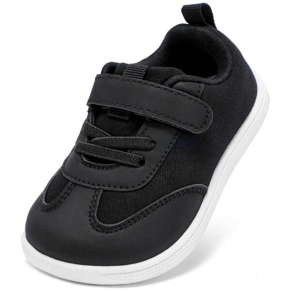 Toddler Wide Toe Barefoot Walking Shoes Comfort Lightweight Breathable Tennis Gym Sneakers