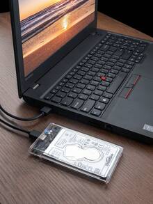 UnionSine 透明 2.5 英寸 SATA III HDD/SSD 外壳 - USB 3.0 外置硬盘盒，即插即用，旧硬盘复兴，免工具安装，便携，适用于笔记本电脑/台式机 - 白色 - 查看 5