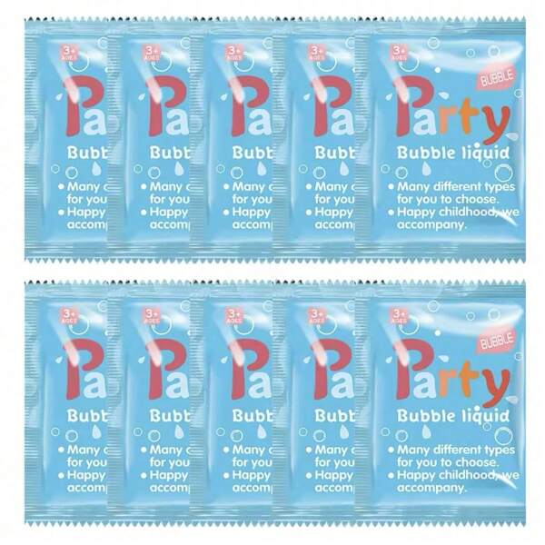 10pcs/20pcs/30pcs 10ml Concentrated Bubble Solution Refill, For Bubble Guns, Bubble Machines And All Bubble Toys, Gift For Birthday, Children Outdoor Activity, Party