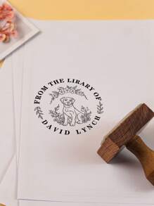 Personalisierter Buchs tempel, individueller Buchs tempel, "Aus der Bibliothek von", Hochzeitsstempel mit Namen und Datum, Geschenk für Buchliebhaber, das Beste als Geschenk
