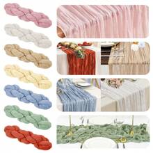 Cheesecloth Table Runner, Suitable For Bridal Shower Decorations, Weddings, Thanksgiving, Christmas, And Birthday Celebrations. Cheesecloth Spring Table Runner For Shower Bridal Wedding Decoration Gauze Rustic Table Runner For Party First Communion Centerpiece Engagement.