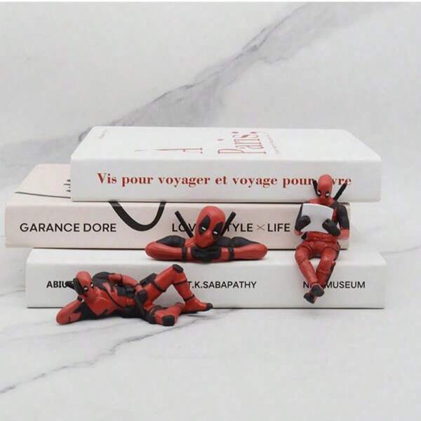1 Super Hero Deadpool Doll Model Desk Decoration Deadpool Car Home Office Funny PVC Action Doll Gift Back To School