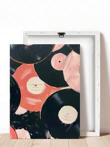 1入復古藝術海報，CD、唱片、門票印花，好時光藝術帆布牆海報，卧室、客廳、餐廳、書房、走廊、咖啡廳、辦公室、宿舍、牆藝術、裝飾畫、家居裝飾、房間裝飾帆布畫，無框 - 彩色 - 查看 9