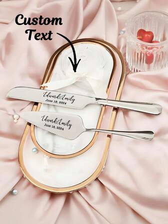 1 Peça, Conjunto de Cortadores de Bolo Personalizados em Aço Inoxidável - Cortador com Nome Personalizado, Cortador de Bolo de Casamento, Cortador de Pizza, Utensílios de Cozimento de Tortas, Jogo de Talheres, Presente do Dia das Mães/Dia dos Pais, Presente para Dama de Honra/Padrinho, Ótimo para Casamentos, Festas, Bares, Despedida de Solteiro, Cozinha de Restaurantes, Multifuncional, Durável, Ornamental, Reutilizável, Requintado, Estiloso, Alta Qualidade, Colorido, Moderno, Personalizado, Exclusivo, Presentes Ideais para Ele, Presentes Ideais para Ela