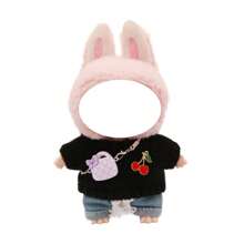 Outfit Set: Sweater And Jeans For Plush Doll, Includes Cute Accessory Bag (Doll Not Included), Merchandise