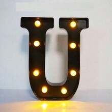 21.8cm LED Black Illuminated Letter & Number Decorative Light, Warm White, Battery Powered (Batteries Not Included), Suitable For Christmas Party Decor, Birthday Party, Baby Shower Decoration - Black - View 26