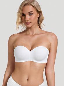 Wingslove Women's 1/2 Cup Seamless Wirefree Bra Backless Strapless Bras Multiway Contour Lift Up Soft & Comfortable For Daily Wear