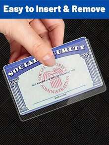 10pcs Of High Quality Clear Card Case For Social Security, Health Insurance And Credit Cards - Durable PVC For Safe Storage - Multicolor - View 2