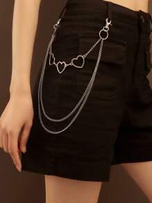 Sanrio 1 Piece Hello Kitty Punk Street Metal Layered Chain Keychain Women Men Waist Keychain Pants Jeans Hip Hop Pants Belt Chain Jewelry Accessories Suitable For Teen Summer Casual Outdoor Athletic Or Vacation Travel Or Graduation Gifts Or Birthday Dress Accessories Or Daily Wear